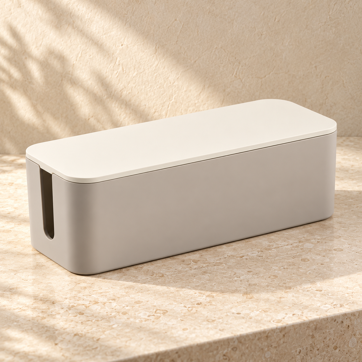 Nestaviar Light Gray Cable Management Box with Lid