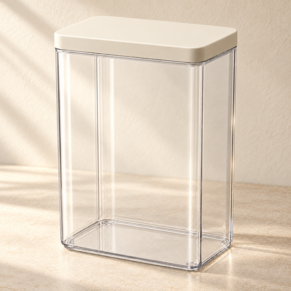 Nestaviar Clear Pantry Storage Container with Cream Lid