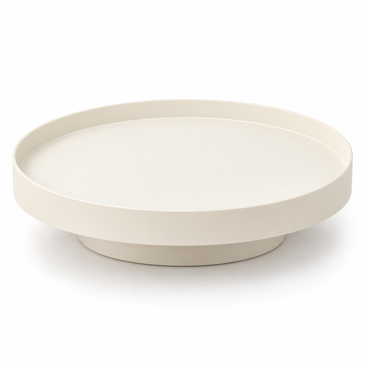 Nestaviar Cream Round Countertop Organizer Tray