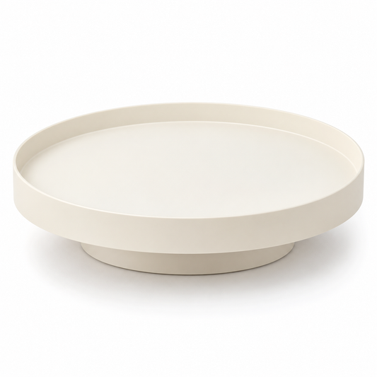 Nestaviar Cream Round Countertop Organizer Tray