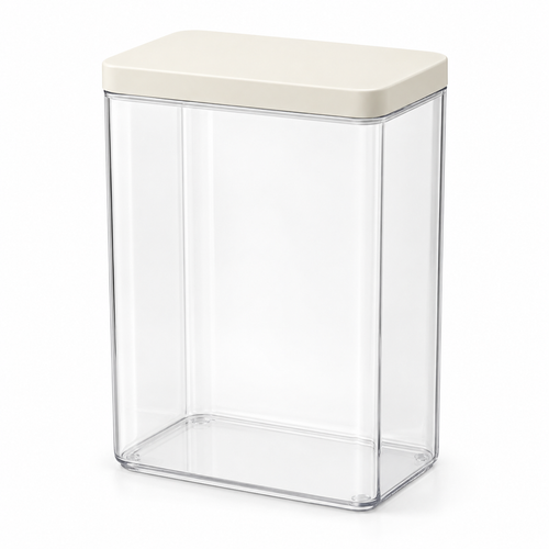 Nestaviar Clear Pantry Storage Container with Cream Lid