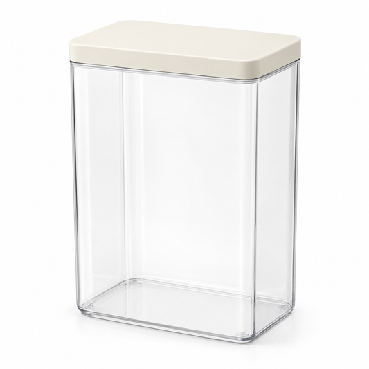 Nestaviar Clear Pantry Storage Container with Cream Lid