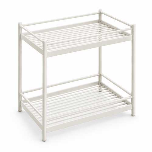 Nestaviar Cream 2-Tier Countertop Storage Rack— Wide
