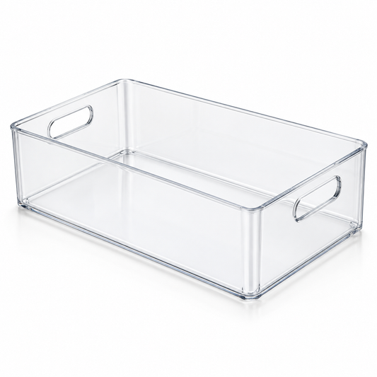 Nestaviar Clear Rectangular Storage Bin with Handles