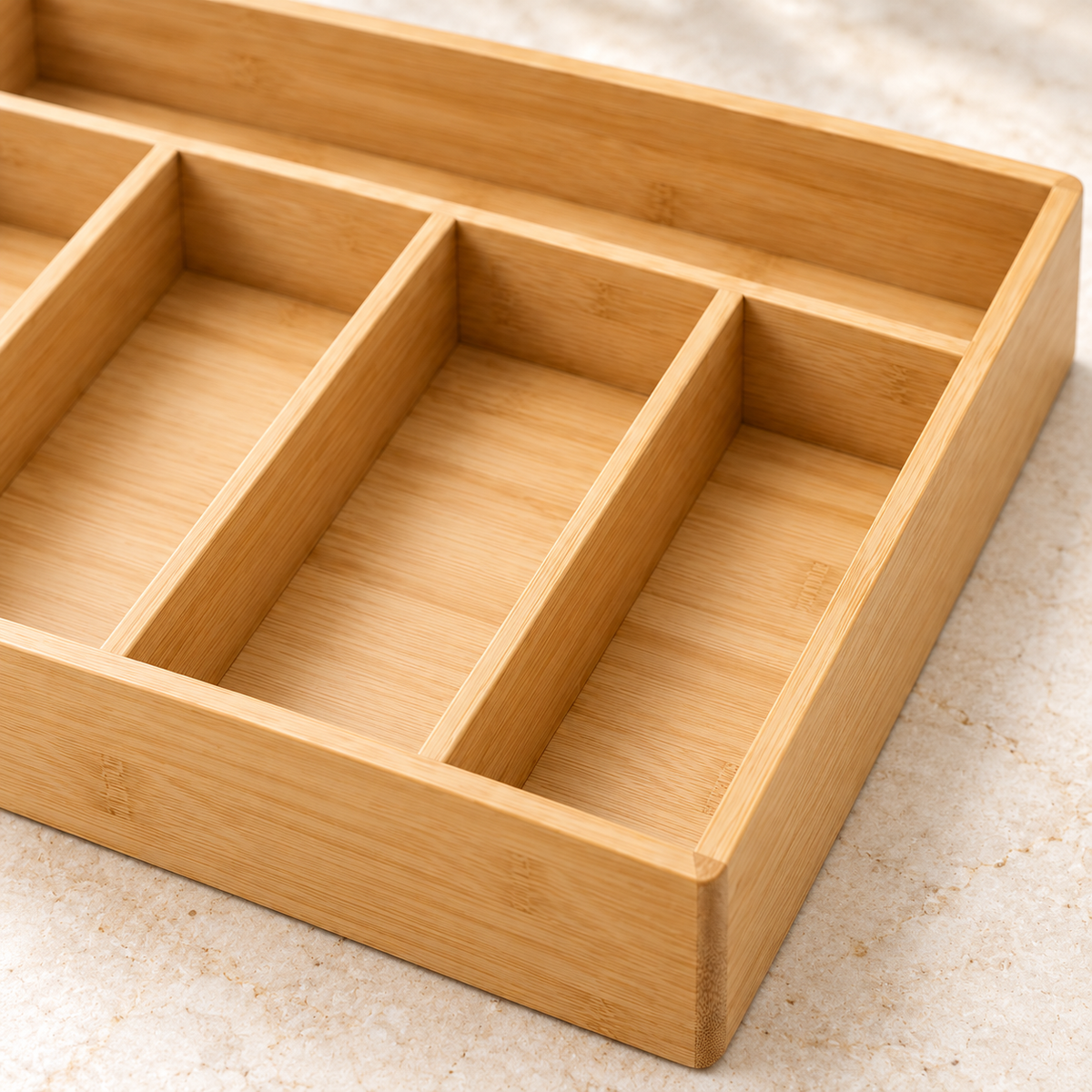 Nestaviar 5-Compartment Wood-Look Flatware Organizer