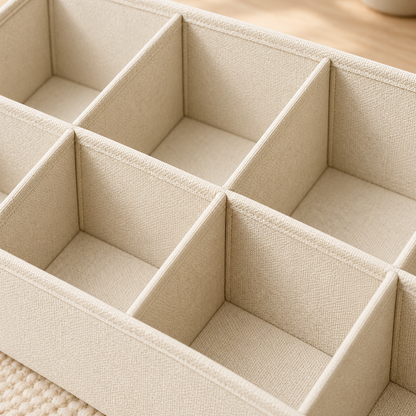 Nestaviar Beige 8-Compartment Drawer Organizer