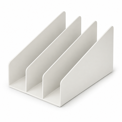 Nestaviar Ivory 3-Section Desktop File Organizer