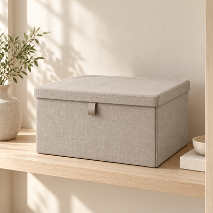 Nestaviar Beige Lidded Storage Box